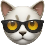 Cat with sunglasses sticker