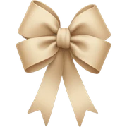 Beige bow sticker