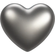 Metallic heart sticker