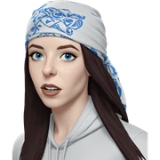 girl with bandana and blue eyes sticker
