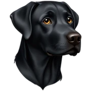 Black Labrador retrievr sticker