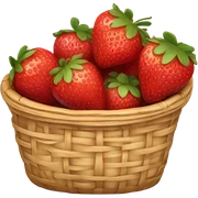 Strawberry basket sticker
