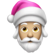 Pink Santa hat sticker
