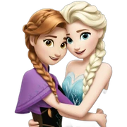 anna and elsa sticker