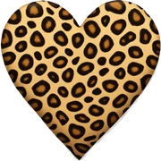 Leopard print heart sticker