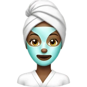 lady with face mask full spa beauty sticker