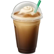Starbuck ice coffee with ice cubes sticker