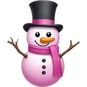 pink snowman sticker