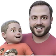 happy boys outdoors together sticker