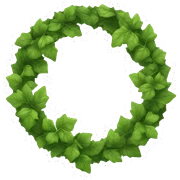 A wreath of ivy leaves twisted in a circle sticker