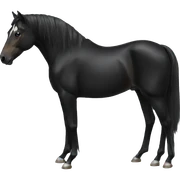 horse black sticker