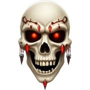 Skull vampire sticker