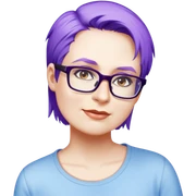female, light blue shirt, short light hair sticker