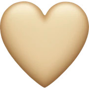 beige heart sticker