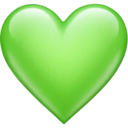 light green heart sticker