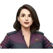 military girl in jacket sticker