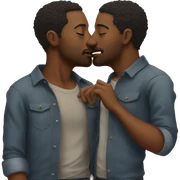 Two men kissing  sticker