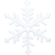 White beautiful snowflake sticker