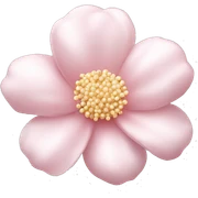 Pearl light pink flower sticker