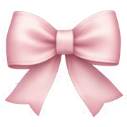 light pink ribbon bow sticker