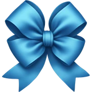 Blue bow  sticker