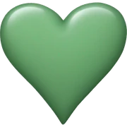 Sage green heart sticker