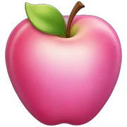pink apple sticker