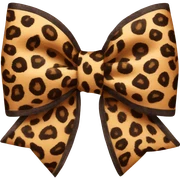 leopard print bow sticker