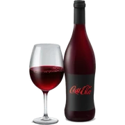 red wine with coke sticker