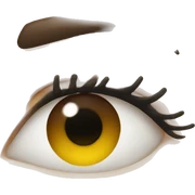 eyes down eyelashes sticker