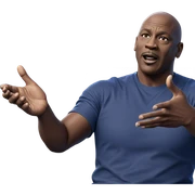 bald male in blue shirt sticker