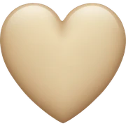 Beige heart sticker