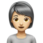 Asian girl with short hair  sticker