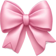 light pink bow on light pink bow sticker