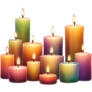 Glass candles  sticker
