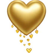 gold heart  sticker