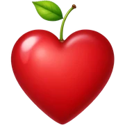Cherry heart  sticker