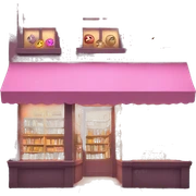 Bookstore with lights make pink  sticker