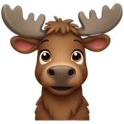 cute moose sticker