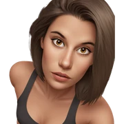 realistic portrait of girl sticker