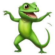 lizard doing a dance sticker
