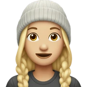 Blonde girl in beanie hat sticker