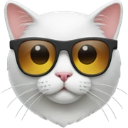 Cat with sunglasses sticker