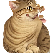 cat gazing at camera sticker