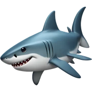 Shark with a top hat sticker