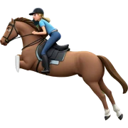 girl riding horse outdoors sticker