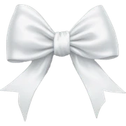 white satin bow sticker