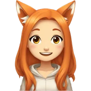Anime fox girl giggle sticker