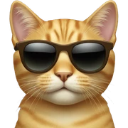 Cat with sunglasses sticker