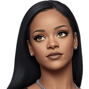 realistic portrait of dark beauty sticker